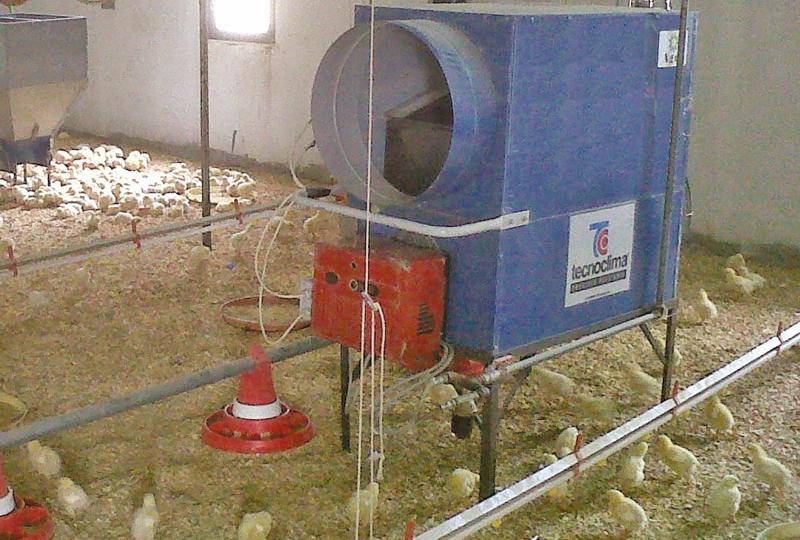 AGRI warm air heater for heating poultry farms Tecnoclima