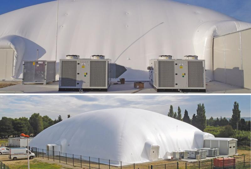 Roof-top CF-GAS for heating and air conditioning for sport facilities Tecnoclima