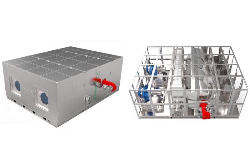 Generatore aria calda per essiccazione luppolo Tecnoclima