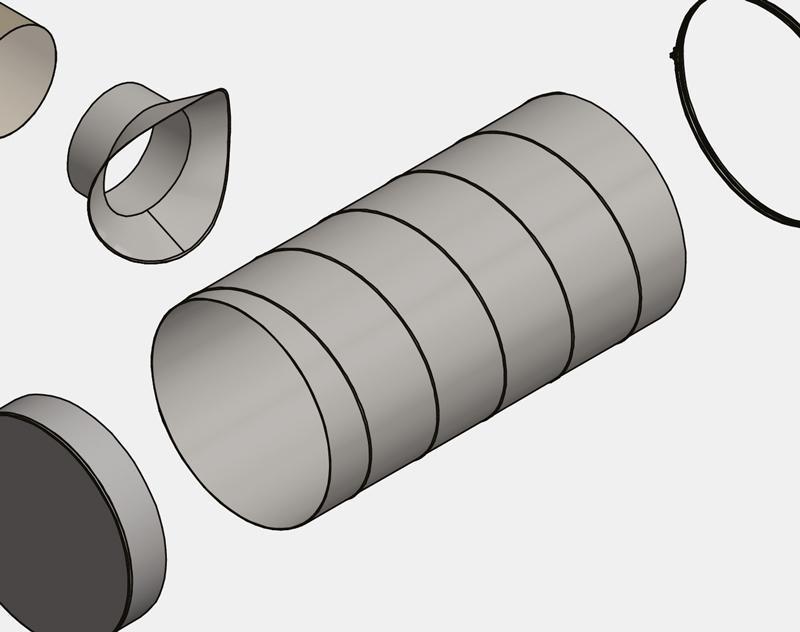 Metal spiral main duct - Tecnoclima spa
