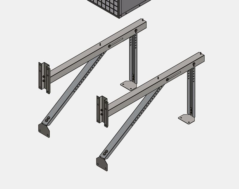 Special long support brackets L=1100 mm - Tecnoclima spa