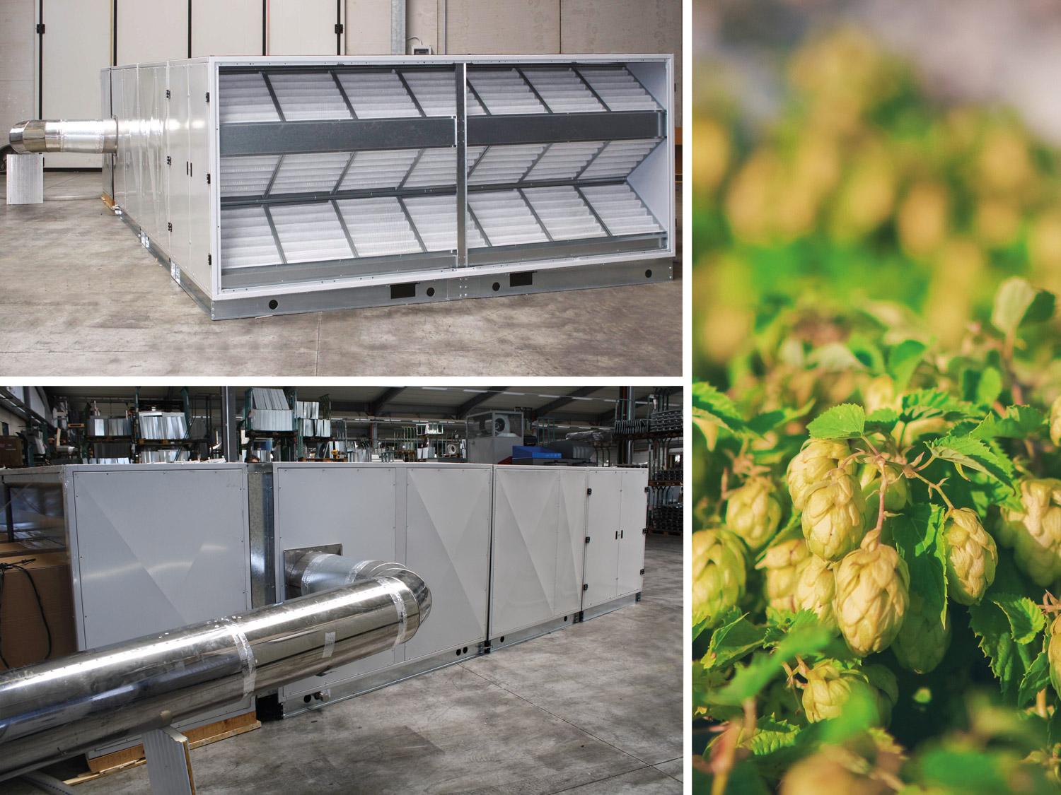 Warm air heater ENERGY in treatment of the hops Tecnoclima